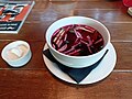 Cold borscht in Saint Petersburg cafe 2