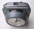 Brieftaubenuhr „Comatic“ (Benzing) um 1957, mechanisches Uhrwerk, numerischer Stempeldruck, bis zu 25 Konstatierungen