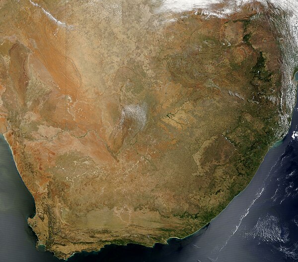 A November 2002 satellite image of Southern Africa