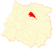 Location of the Río Claro commune in the Maule Region