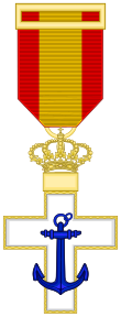 Croix du Mérite Naval (Espagne) - White Decoration.svg