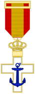 Croix du Mérite Naval (Espagne) - White Decoration.svg