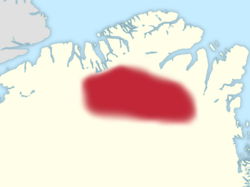 Location of Crown Prince Frederik Land in red