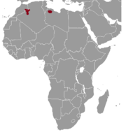 Verbreitungsgebiet der Goundi der Wüste