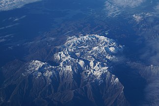 Cukali in winter dress, seen from the east