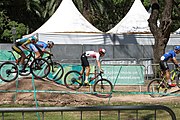 Deutsch: Radsport bei den Olympischen Jugendspielen 2018 Tag 10, 16. Oktober 2018 - Combined Criterium – XCC Qualifikation männlich English: Cycling at the 2018 Summer Youth Olympics – Men's Combined Criterium – XCC Qualification on 16 October 2018.