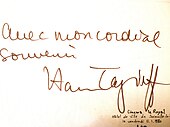 signature de Haroun Tazieff