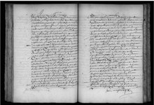 Registre consulaire ou est décidé la création de la charge de peintre ordinaire de la ville, 1623. Archives municipales de Lyon, cote BB 163, p. 123-125.