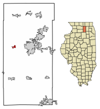 DeKalb County Illinois Incorporated and Unincorporated areas Malta Highlighted.svg