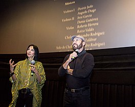 Artistic Director Diana Vargas leads a Q&A with Cuban actor Hector Noas at AMC, 2019 Diana Vargas Hector Noas.jpg