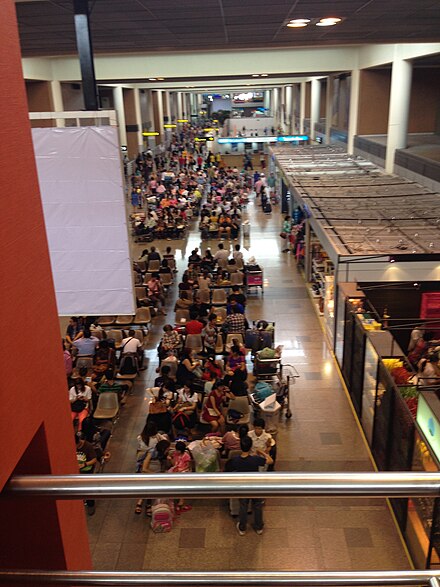 Inside the drab but functional Don Mueang airport