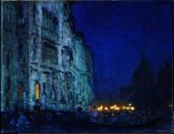 "Venetian Nocturne", (1900er), Öl auf Leinwand - Staatliches Kunstmuseum von Kasachstan A. Kasteev.