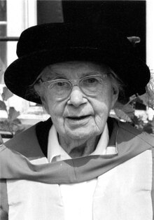 Dr Annie Ure on the occasion of her award of an honorary doctorate, University of Reading 1976