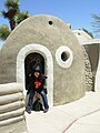Dome home made of earth and cement