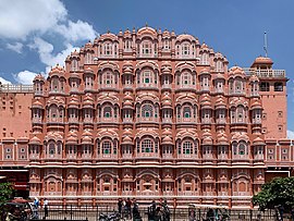 East facade Hawa Mahal Jaipur from ground level (July 2022) - img 01.jpg