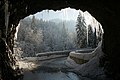 125 Mountain road to Ebnit, Austria in winter