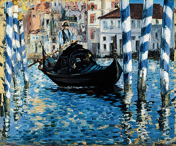 Le Grand Canal à Venise (Venise bleue) Edouard Manet, vers 1875 Shelburne Museum.