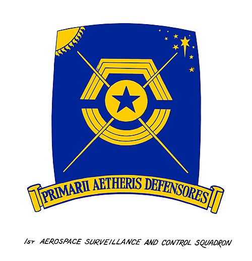 1st Aerospace Control Squadron emblem (approved 6 February 1962