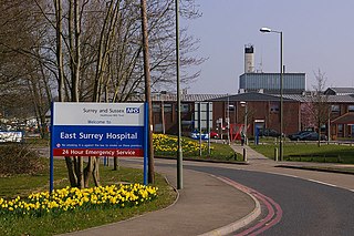 <span class="mw-page-title-main">East Surrey Hospital</span> Hospital in Surrey, England