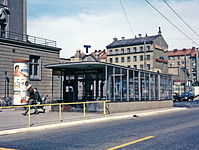 Skanstulls tunnelbanestation, 1957.