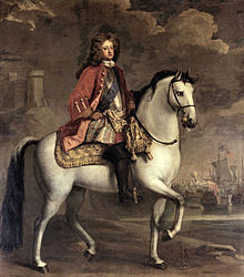 George on horseback, painted by Michael Dahl, 1704 Equestrian portrait of Prince George of Denmark - Dahl 1704.jpg