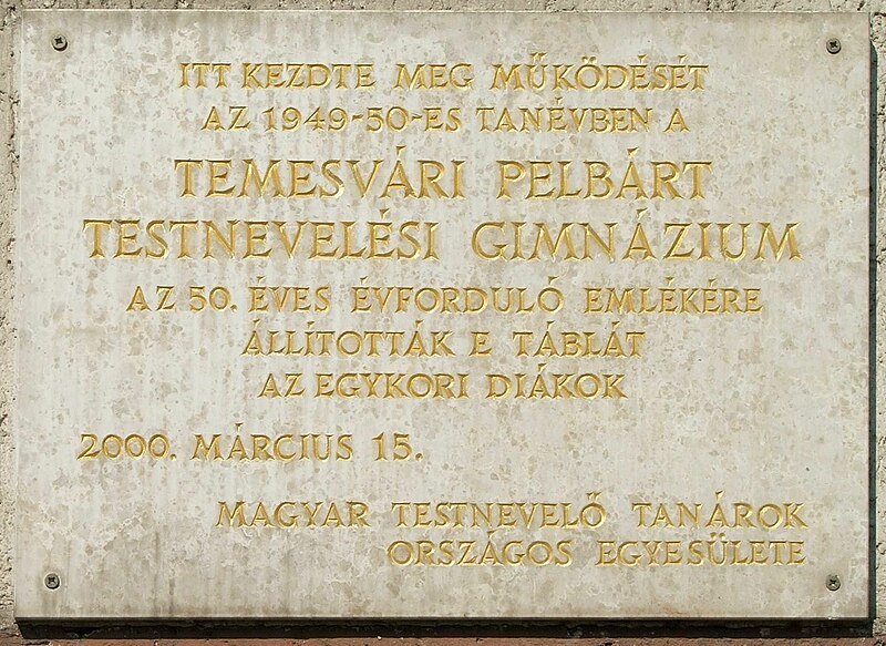 File:Esztergom emléktábla Ferences Gimn.JPG