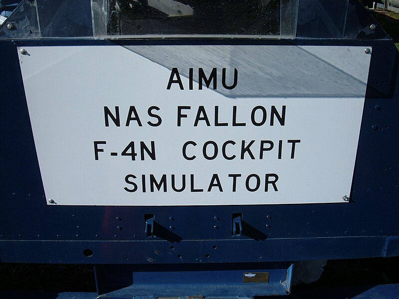 File:F-4N cockpit simulator PCAM sign.JPG