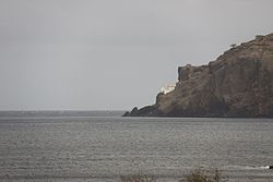 The north part of the bay along with Ponta Preta and its lighthouse