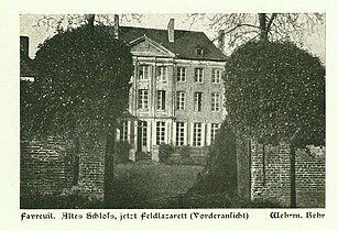 Le château qui a servi d'hôpital aux Allemands de 1914 à 1916.