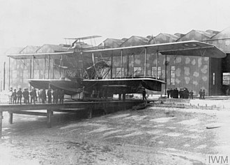 Felixstowe Porte Baby with Bristol Scout composite before flight, 1916 Felixstowe Porte Baby and Bristol Scout.jpg