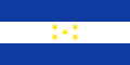 Bandiera honduregna usata dal 1898 al 1949 (unica differenza sono le stelle dorate)