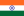 Horizontal tricolour flag (deep saffron, white, and green). In the center of the white is a navy blue wheel with 24 spokes.