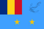 Flag of Romanian Fleet or Flotilla Commander.svg