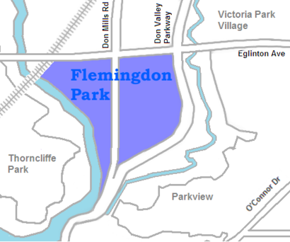 How to get to Flemingdon Park with public transit - About the place