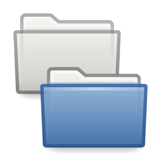 Copy folder. Move to folder icon.