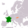 Location map for France and Slovakia.