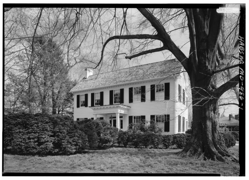 File:GENERAL PERSPECTIVE VIEW OF NORTH (FRONT) LOOKING SOUTHEAST - Digges-Sasscer House, 14507 Elm Street, Upper Marlboro, Prince George's County, MD HABS MD,17-MARBU,14-1.tif