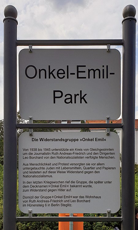 Gedenktafel Onkel Emil Park (Stegl) Onkel Emil Park