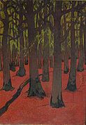 La forêt au sol rouge