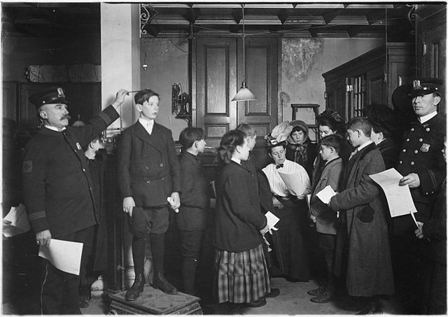 Applying for working papers, 1908 (United States Children's Bureau)
