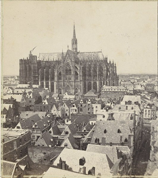 File:Gezicht op de Dom van Keulen Cathédrale (en 1863) (titel op object) Cologne (serietitel op object) Bords du Rhin (serietitel op object), RP-F-F13857 (cropped).jpg