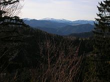 Ostabdachung, mit den Vorbergen des Grazer Berglands (von Rannach)