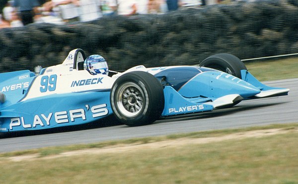 Moore driving for Forsythe Racing during practice for the 1996 Miller 200 at Mid-Ohio Sports Car Course.