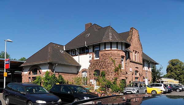 Groß-Umstadt Wiebelsbach station, node of the Odenwald Railway