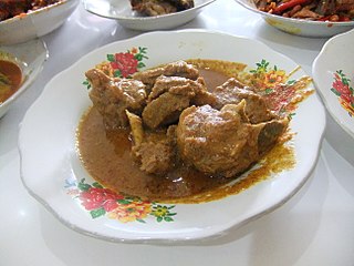 Mutton curry Curry dish that is prepared from mutton or chevon