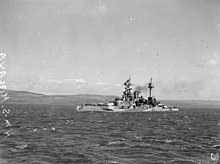 In 1942 HMS Malaya led Convoy WS 20, in which Stratheden sailed from the Irish Sea to Sierra Leone HMS Malaya at Greenock 1945.jpg