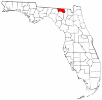 佛羅里達州漢密爾頓縣地圖