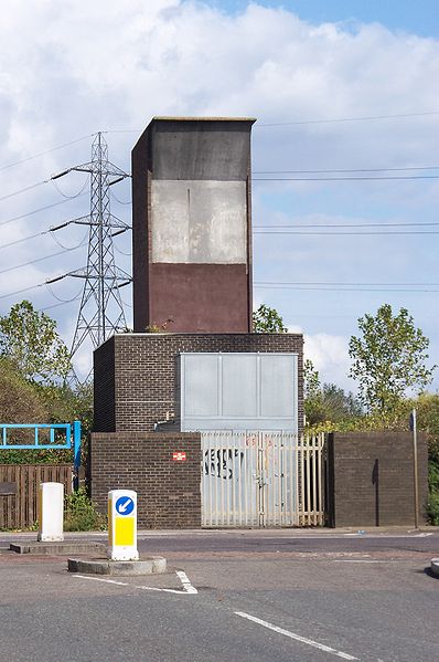 Ferry Lane fan shaft and emergency access point at Heron Island, approximately halfway between Blackhorse Road and Tottenham Hale stations