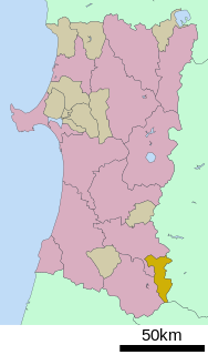 東成瀬村位置図