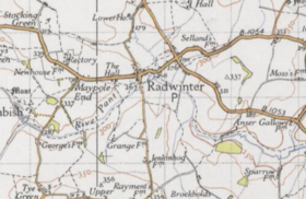 A Historic map of Radwinter 1945